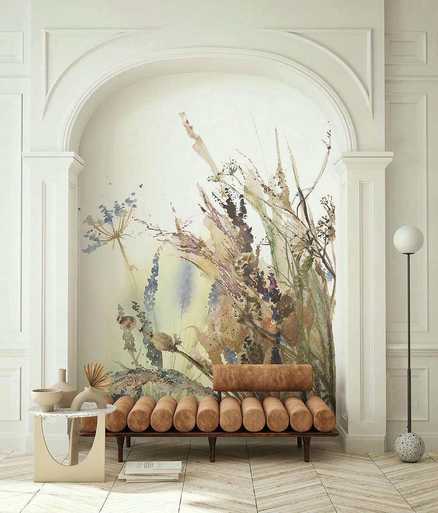 Posztertapéta akvarell virág mintával 160cm x 270cm