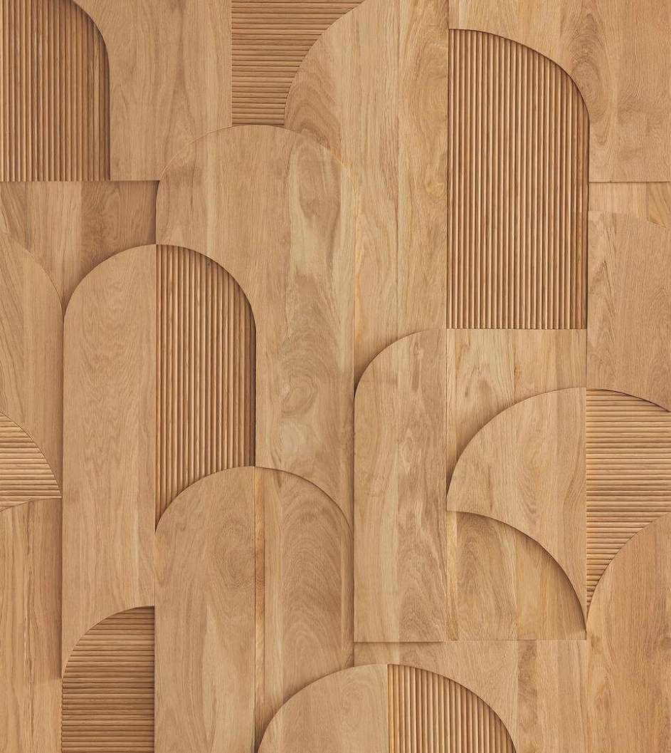 Posztertapéta geometrikus fahatású mintával 250cm x 280cm