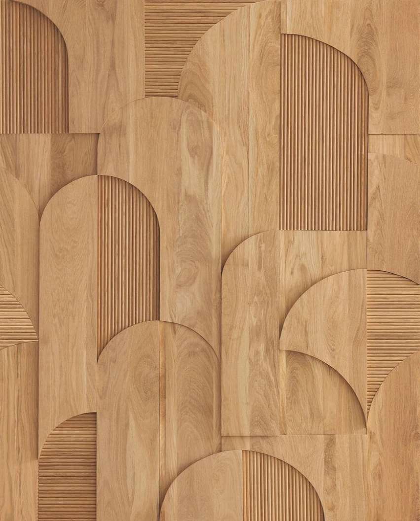 Posztertapéta geometrikus fahatású mintával 250cm x 310cm