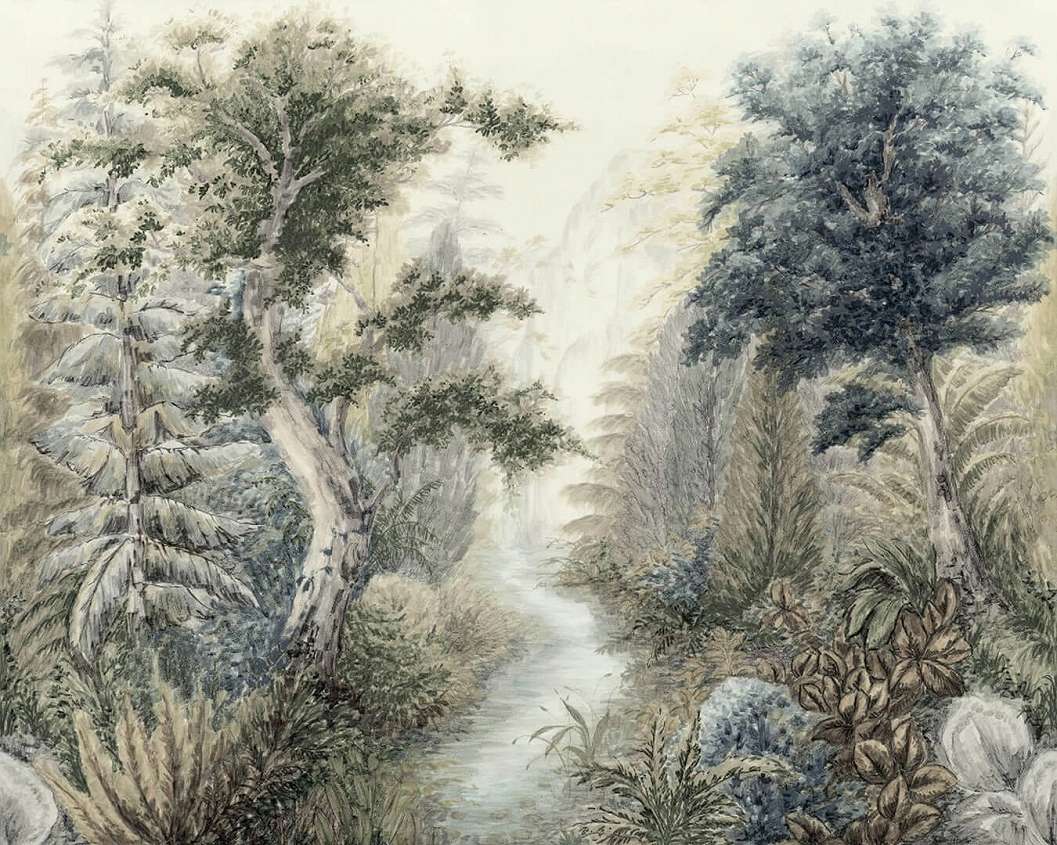 Fotótapéta erdő mintával festett hatással